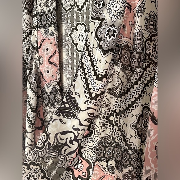 Women’s Tahari 3/4 Sleeve Patterned Kimono / Cover Up - Picture 7 of 9